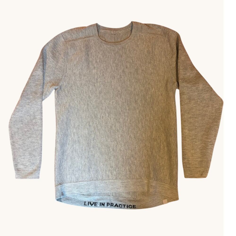 LULULEMON Men's Merino Wool Sweater MEDIUM Gray Live In Practice
